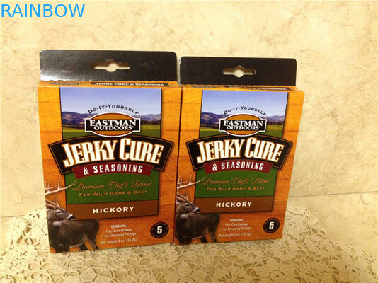 লোগো প্রিন্টেড পেপার বক্স সিজনিংয়ের জন্য প্যাকেজিং, হ্যান্স হোলের সাথে ফ্লেভারিং পেপার বক্স প্যাকেজ