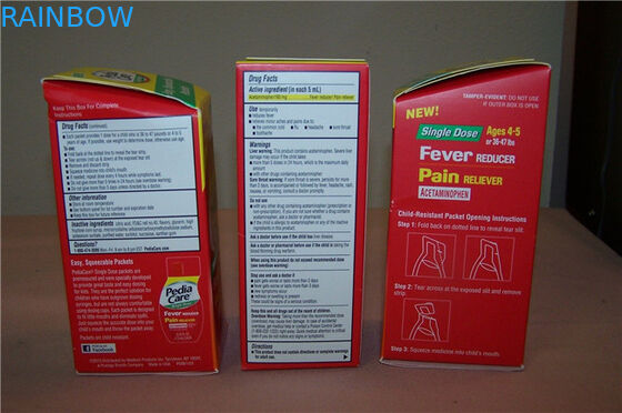 হট স্ট্যাম্পিং, লাল সঙ্গে কাস্টমাইজড ঢেউতোলা কাগজ বাক্স প্যাকেজ