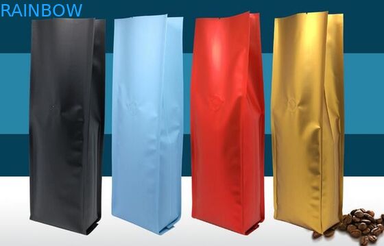 পাইকারী কাস্টম 12 oz পার্শ্ব Gusset স্থল কফি ব্যাগ / কফি মটর ব্যাগ ভালভ সঙ্গে