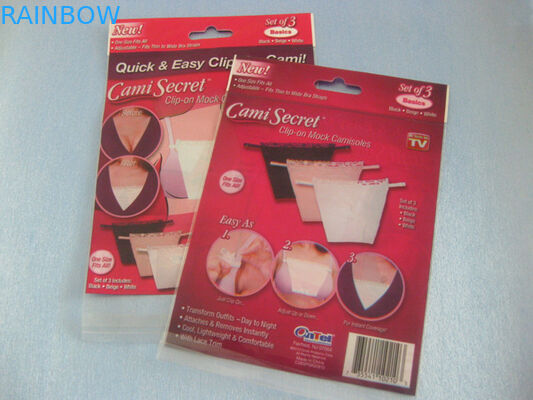 ব্রা, মহিলাদের অন্তর্বাস জন্য Red প্লাস্টিক প্লাস্টিক পাইচ প্যাকেজিং ক্যামি গোপন ব্যাগ