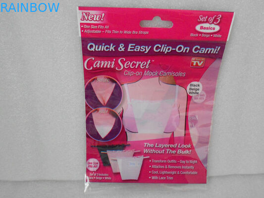 ব্রা, মহিলাদের অন্তর্বাস জন্য Red প্লাস্টিক প্লাস্টিক পাইচ প্যাকেজিং ক্যামি গোপন ব্যাগ