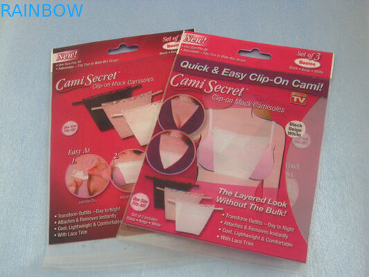 ব্রা, মহিলাদের অন্তর্বাস জন্য Red প্লাস্টিক প্লাস্টিক পাইচ প্যাকেজিং ক্যামি গোপন ব্যাগ