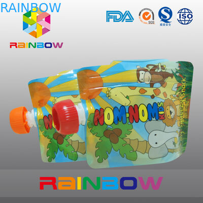 উপরে জিমপার সঙ্গে পুনর্ব্যবহারযোগ্য শিশুর খাদ্য স্পাউথ পাউন্ড প্যাকেজিং আপ স্ট্যান্ড