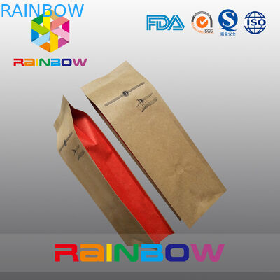 কাস্টম কফি / চা ব্যাগ প্যাকেজিং রিসাইকেল ক क्राफ्ट কাগজ খাদ্য গ্রেড কাগজ ব্যাগ
