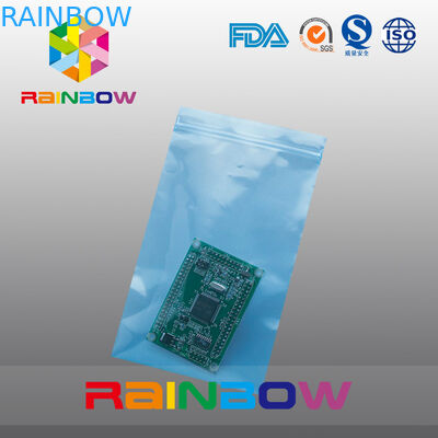 বৈদ্যুতিন উপাদান / ইয়ারফোন প্যাকেজিং জন্য সমতল পলি এন্টি স্ট্যাটিক ব্যাগ