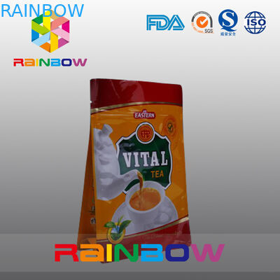 কাস্টম মুদ্রিত ফ্ল্যাট নীচে প্লাস্টিকের ব্যাগ, পরিষ্কার উইন্ডো সঙ্গে চতুর্ভুজ সীল ব্লক নীচে ব্যাগ