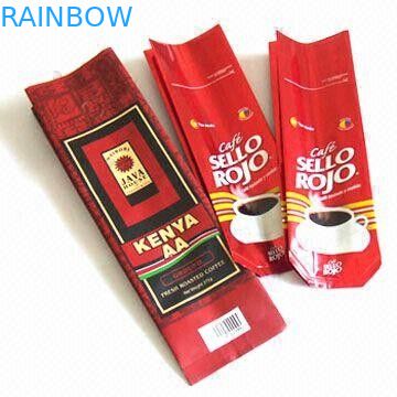 কফি বীন প্যাকেজিং ব্যাগ প্লাস্টিক চা ব্যাগ কফি জন্য স্কয়ার, বর্গাকার ব্যাগ ব্যাগ