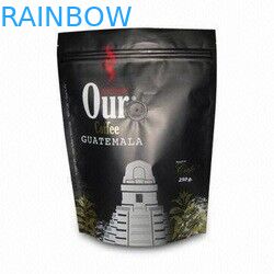 জপার, বাদামী কফি ব্যাগ খাদ্য ব্যাগ সঙ্গে ম্যাট অ্যালুমিনিয়াম ফয়েল কফি ব্যাগ স্ট্যান্ড আপ