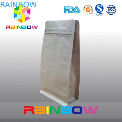 নীচে গসেট ভালভ সঙ্গে কফি প্যাকেজিং জন্য ziplock ব্যাগ আপ দাঁড়ানো