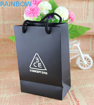 কটন হ্যান্ডেল চা প্যাকেজিং ব্যাগ সঙ্গে কাস্টম পরিকল্পিত সবুজ কড়া কাগজ ব্যাগ