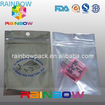 নিজস্ব মুদ্রণ এন্টি Statics রেখাযুক্ত ফয়েল ব্যাগ, বৈদ্যুতিন যন্ত্রাংশ প্যাকেজিং ব্যাগ