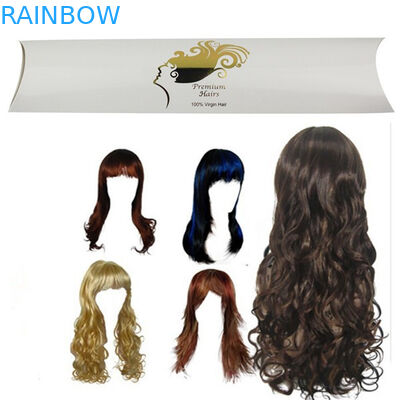 প্রিন্টেড চুল এক্সটেনশন কাগজ বক্স মুদ্রণযুক্ত লোগো এবং বালিশ আকার সঙ্গে প্যাকেজিং