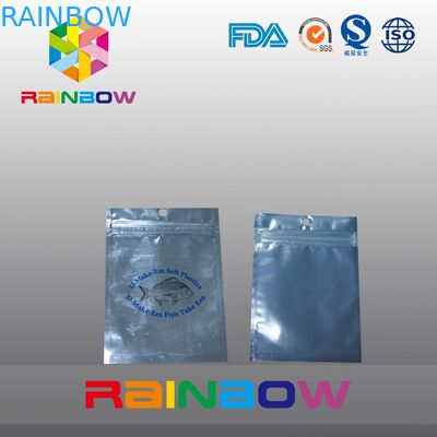 ফ্রন্ট স্বচ্ছ ব্যাক ফয়েল পেপার ফুড পাউচ জিপার, মাছ ধরা বেট ব্যাগ
