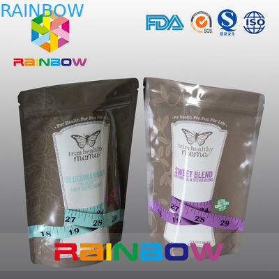 PET / PE laminatied উপাদান স্ব স্থায়ী প্লাস্টিকের থলি ক্যান্ডি প্যাকেজিং