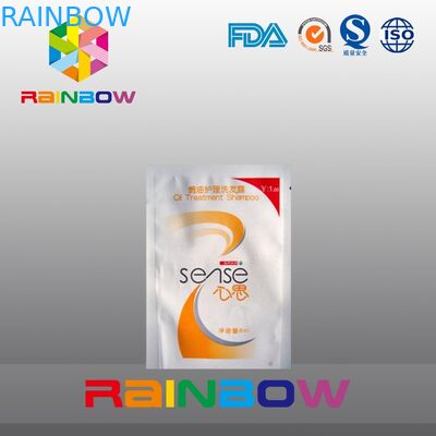 প্লাস্টিকের ডিসপোজেবল শ্যাম্পু প্যাকেজিং টিয়ার খাঁজ সঙ্গে খপ্পর সীল ব্যাগ