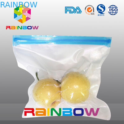 পলি ভ্যাকুয়াম টেক্সচার খাদ্য স্টোরেজ থলি / স্লাইডার জipper খাদ্য ভ্যাকুয়াম সীল ব্যাগ