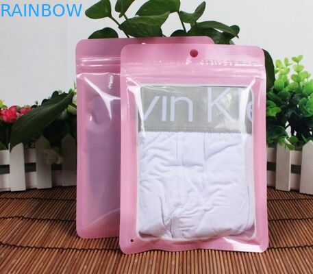 জামাকাপড় / পোশাক প্যাকেজিং সামনে স্পষ্ট জন্য দৃঢ় সীল জipper প্লাস্টিক ব্যাগ