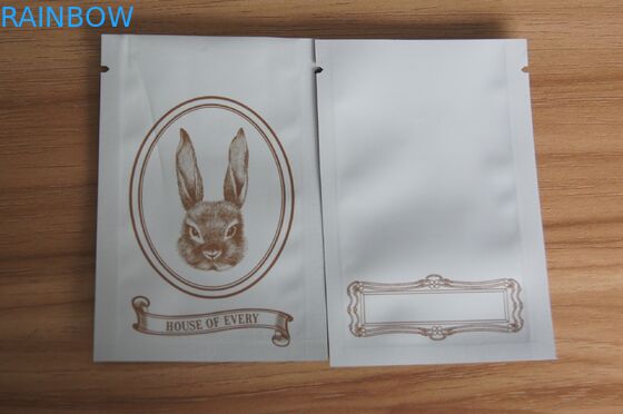 ম্যাট হোয়াইট মিনি জিপলক গ্রিপ সিল ব্যাগ স্পাইস / বীজ / হার্বাল ইনসেন্স প্যাকেজিংয়ের জন্য