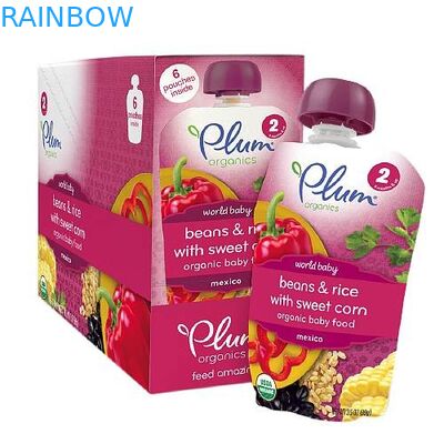 স্বয়ং স্থায়ী প্লাস্টিকের পাউচ প্যাকেজিং স্পাউট পাউচ দই প্যাকেজিং শিশুর খাদ্য পেষণকারী