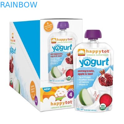 স্বয়ং স্থায়ী প্লাস্টিকের পাউচ প্যাকেজিং স্পাউট পাউচ দই প্যাকেজিং শিশুর খাদ্য পেষণকারী