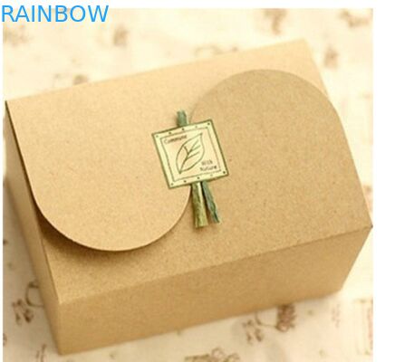 উপহার প্যাকেজিং জন্য প্লেইন ব্রাউন খসড়া পেপার বক্স, নিজস্ব মুদ্রণ