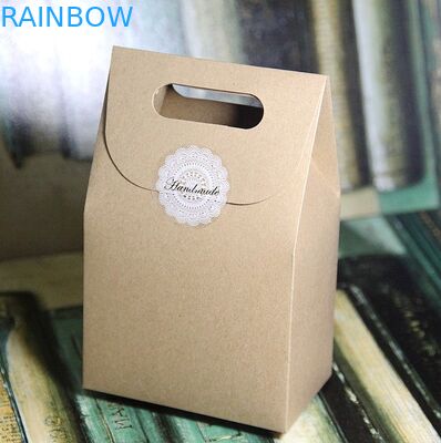 উপহার প্যাকেজিং জন্য প্লেইন ব্রাউন খসড়া পেপার বক্স, নিজস্ব মুদ্রণ