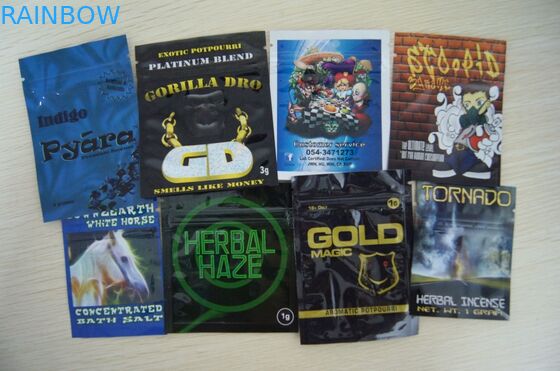 গবেষণা পিল Sachet / গবেষণা পাউডার ব্যাগ / জিপার সঙ্গে ভেষজ ধূপ পাউন্ড