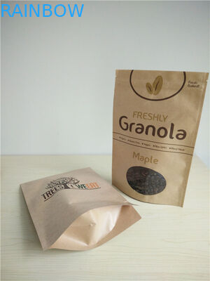 জিনপার কুইনো বীজ প্যাকেজিংয়ের জন্য ওভাল উইন্ডো সহ শীর্ষ কাস্টমাইজড পেপার ব্যাগ