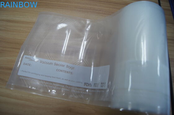 এমবসড সাইড এবং মুদ্রণ সাইড সঙ্গে প্লাস্টিক খাদ্য প্যাকেজিং রোলিং ভ্যাকুয়াম ব্যাগ