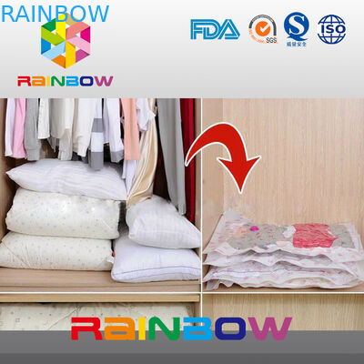 বড় স্পেস সেভিং স্টোরেজ ব্যাগ / ভ্যাকুয়াম ভ্রমণ ভ্যাকুয়াম স্পেস ব্যাগ পোশাকের জন্য, ডিকট