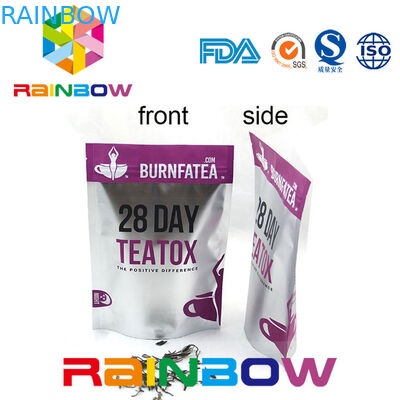 জিপার এবং বটম গসেটের সাথে চা বক্সের জন্য পুনরুদ্ধারযোগ্য বাল্ক প্লাস্টিকের পাইচ প্যাকেজিং