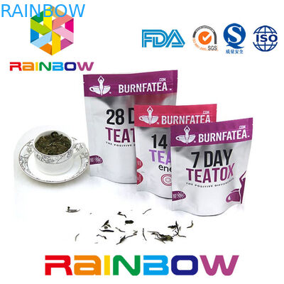 বায়োডগ্রেডেবেল স্ট্যান্ড আপ চা পাউচ মাইলার জিপলক ল্যামিনেট চা প্যাকিং ব্যাগ