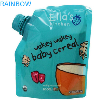 Doypack পুনর্ব্যবহারযোগ্য শিশুর খাদ্য Pouches কোণার স্পাউট সঙ্গে BPA বিনামূল্যে