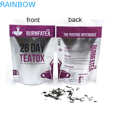 প্রিন্টেড মায়াট চা ব্যাগ প্যাকেজিং জিপলক, কাস্টম রিকোবলযোগ্য চা প্যাকেজিং ডয়ে প্যাকের সাথে