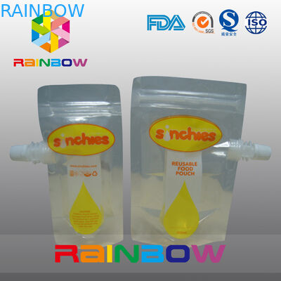 তরল জুস পাউন্ড আপ স্ট্যান্ড, zippers পাইচ gravure মুদ্রণ পান