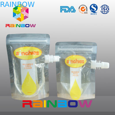 তরল জুস পাউন্ড আপ স্ট্যান্ড, zippers পাইচ gravure মুদ্রণ পান