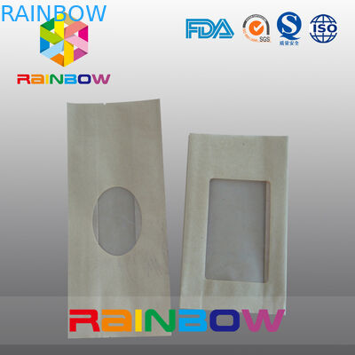 গ্লাস খসড়া কাগজ ব্যাগ জন্য পরিষ্কার / পরিষ্কার উইন্ডো সঙ্গে শুকনো খাদ্য গ্রেড প্যাকেজিং