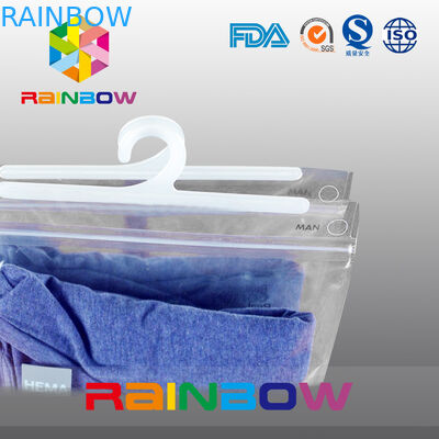 জপার এবং হ্যাঙ্গার পরিষ্কার প্যাকেজিং ব্যাগ সঙ্গে পুরুষদের পোশাক প্যাকেজিং ব্যাগ