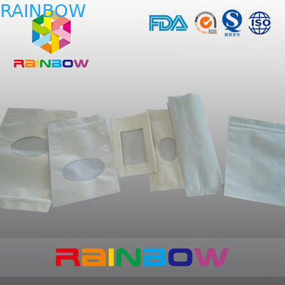 ব্রাউন ক্রাফ্ট পেপার ব্যাগ স্ট্যান্ড আপ জীপের সাথে প্যাকেজিং ব্যাগ, ক্যান্ডি / খাবারের জন্য জিপলক ব্যাগ