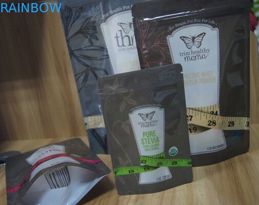 পিইট / PE বিভিন্ন গন্ধ চিনি চকচকে Doypack প্লাস্টিকের পেষণকারী জিপার সঙ্গে প্যাকেজিং