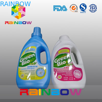 তরল ডিটারজেন্ট বোতল জন্য জলরোধী প্লাস্টিক বোতল স্টিকার স্বয়ং আঠালো সঙ্কুচিত লেপা লেবেল