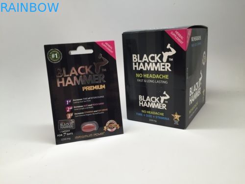 পুরুষ যৌন বর্ধনশীল পিল / কার্ড প্যাকেজিংয়ের জন্য লাল মম্বা পেপার বক্স