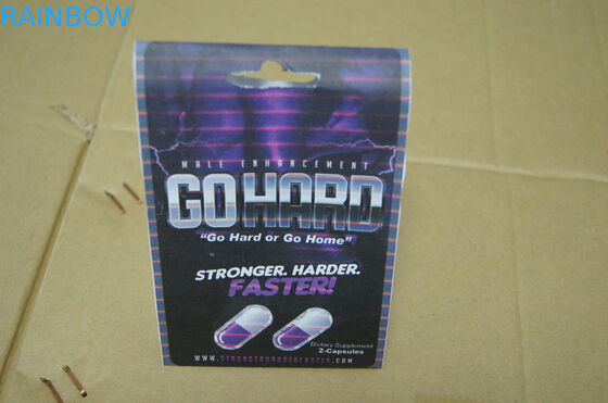 পুরুষ যৌন বর্ধনশীল পিল / কার্ড প্যাকেজিংয়ের জন্য লাল মম্বা পেপার বক্স