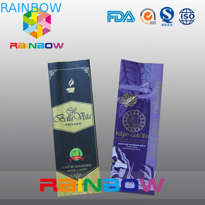 সম্পূর্ণ মুদ্রণ কালো গসেট কফি ব্যাগ / পিছনে - ভালভ সঙ্গে সাইড সিল পাউন্ড