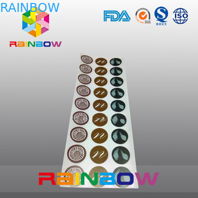 কাস্টম মুদ্রিত রঙিন সঙ্কুচিত আঠালো লেবেল স্বয়ং আঠালো কাগজ স্তরিত খাদ্য লেবেল