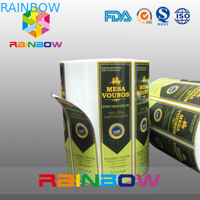 ওয়াইন গ্লাস স্বয়ং আঠালো সঙ্কুচিত আঠালো লেবেল মুদ্রিত স্টিকার এবং ওয়াইন বোতল Lables