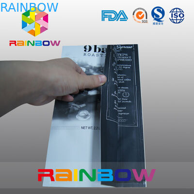 কাস্টমাইজড ডিজাইন অ্যালুমিনিয়াম ফয়েল কফি পাউন্ড / সাইড গসেট 5 বিবি কফি ব্যাগ ভালভ সঙ্গে