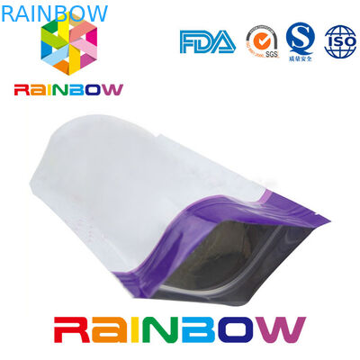 চকচকে স্ট্যান্ড আপ সম্পূরক প্যাকেজিং অ্যালুমিনিয়াম ফয়েল পেষণকারী জিপ লক পাউডার ব্যাগ