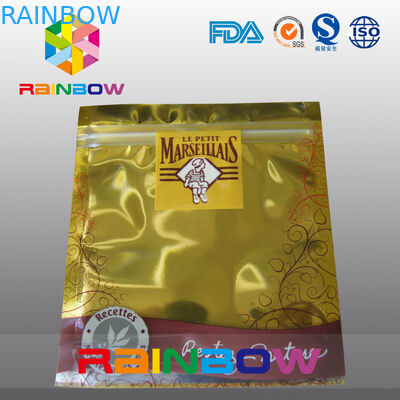 গোল্ড এন্টি স্ট্যাটিক ব্যাগ / এসডি বৈদ্যুতিন পণ্য জিপার ব্যাগ কাস্টম