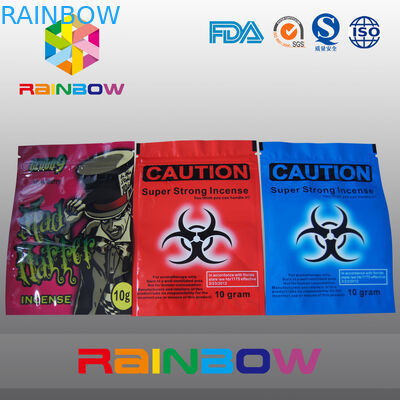 কাস্টম লোগো Caution হার্বাল ধূপ Ziplock ব্যাগ 10g 4g রাসায়নিক Voodoo স্পাইস স্মোক ব্যাগ